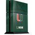 University of Miami Green Jersey PS4 Console Skin