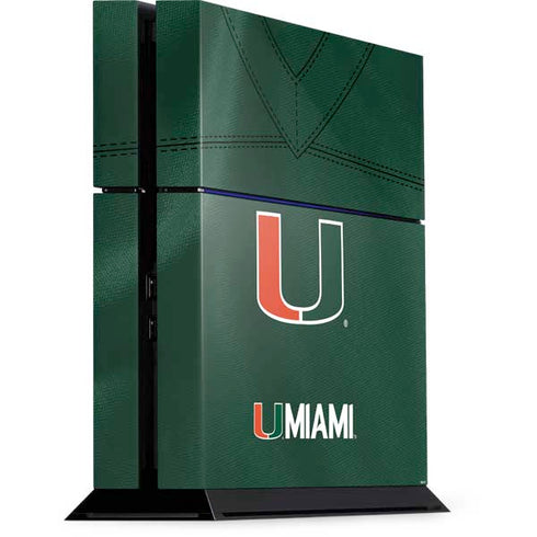 University of Miami Green Jersey PlayStation PS4 Skins