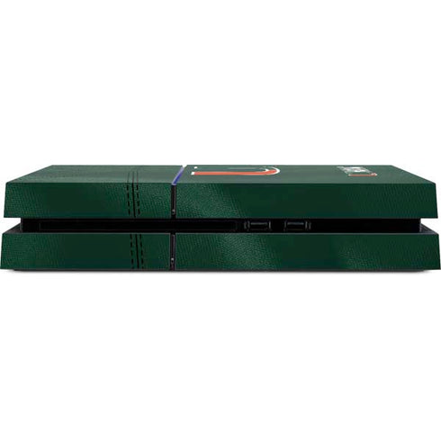 University of Miami Green Jersey PS4 Console Skin