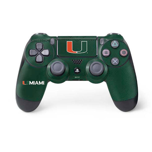 University of Miami Green Jersey PS4 Controller Skin