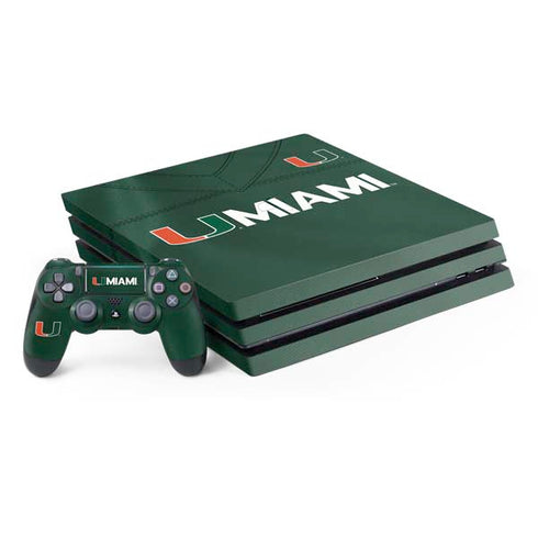 University of Miami Green Jersey PlayStation PS4 Skins