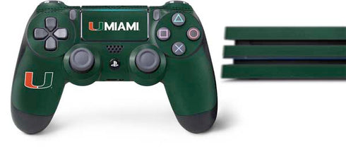 University of Miami Green Jersey PS4 Pro Bundle Skin
