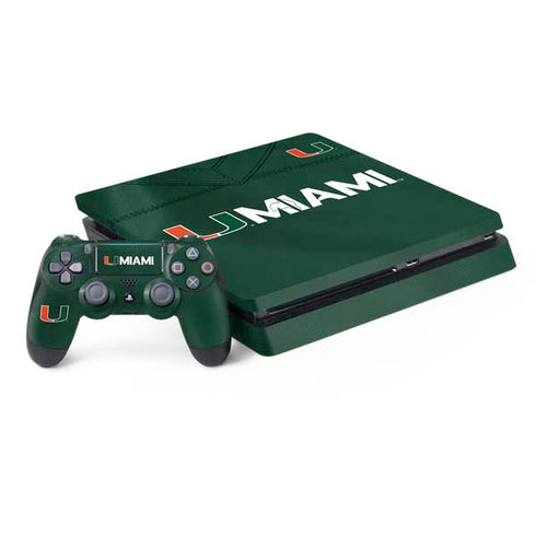 University of Miami Green Jersey PlayStation PS4 Skins
