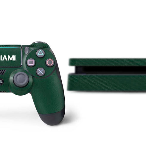 University of Miami Green Jersey PS4 Slim Bundle Skin