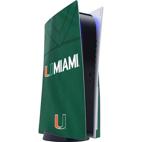 University of Miami Green Jersey PlayStation PS5 Skins