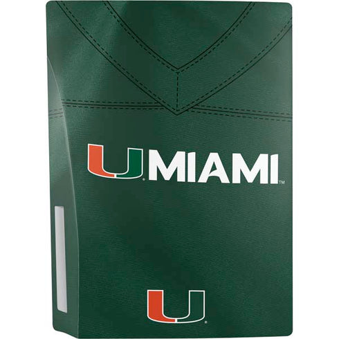 University of Miami Green Jersey PS5 Console Skin