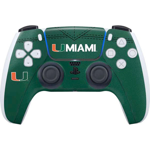 University of Miami Green Jersey PlayStation PS5 Skins