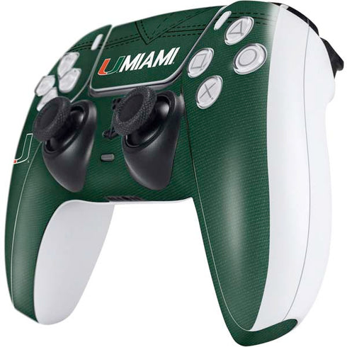 University of Miami Green Jersey PS5 Controller Skin