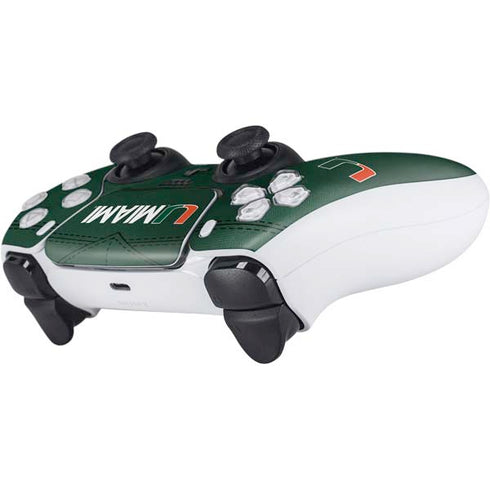 University of Miami Green Jersey PS5 Controller Skin