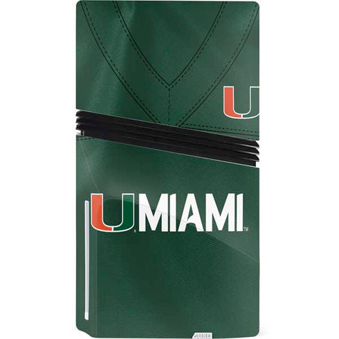 University of Miami Green Jersey PS5 Pro Disk Bundle Skin