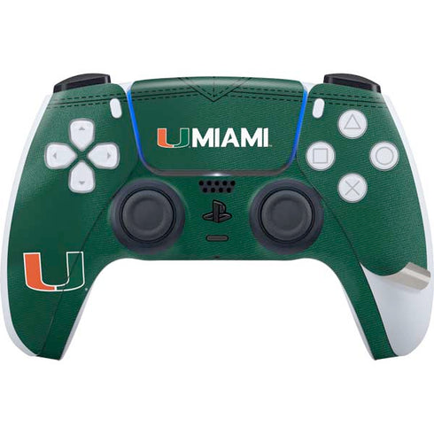 University of Miami Green Jersey PS5 Pro Disk Bundle Skin