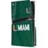 University of Miami Green Jersey PS5 Pro Disk Console Skin