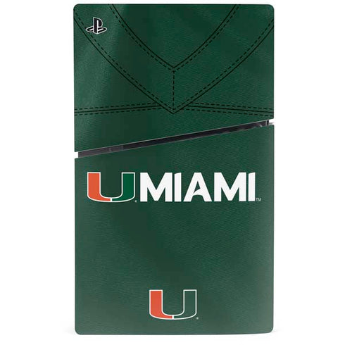 University of Miami Green Jersey PS5 Slim Digital Edition Bundle Skin