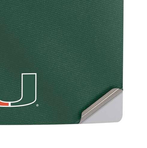 University of Miami Green Jersey PS5 Slim Digital Edition Console Skin