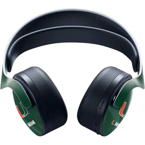 University of Miami Green Jersey PULSE 3D Wireless Headset for PS5 Skin