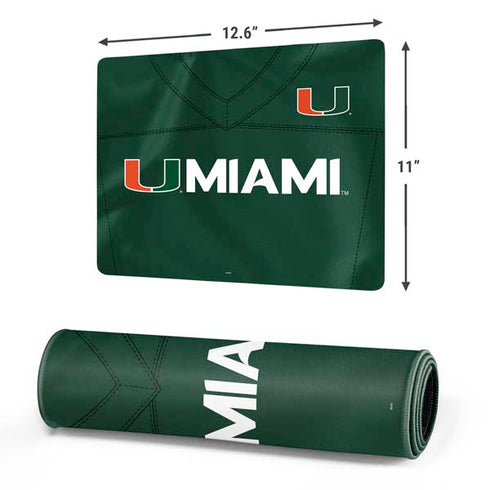 University of Miami Green Jersey Gaming Mouse Pad
