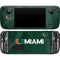 University of Miami Green Jersey Steam Deck Handheld Gaming Computer OLED Skin