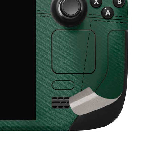 University of Miami Green Jersey Steam Deck Handheld Gaming Computer OLED Skin