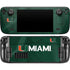 University of Miami Green Jersey Steam Deck Handheld Gaming Computer Skin