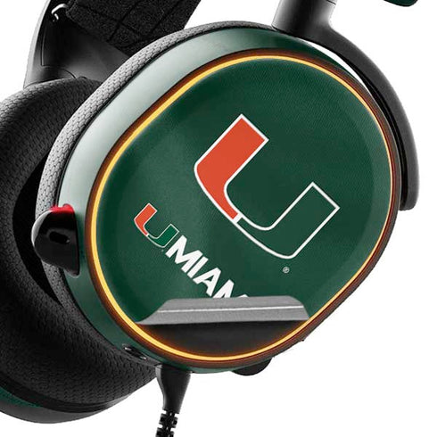 University of Miami Green Jersey SteelSeries Arctis 3 Skin