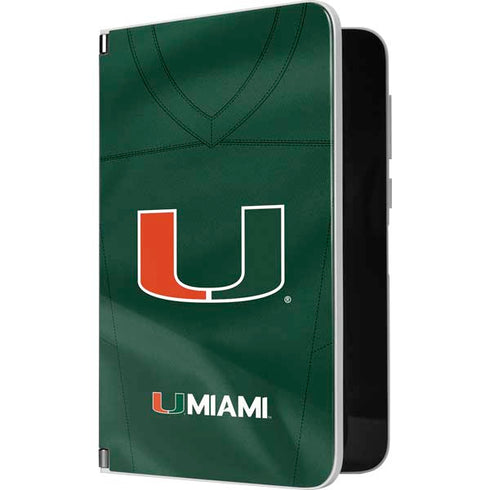 University of Miami Green Jersey Surface Duo Skin