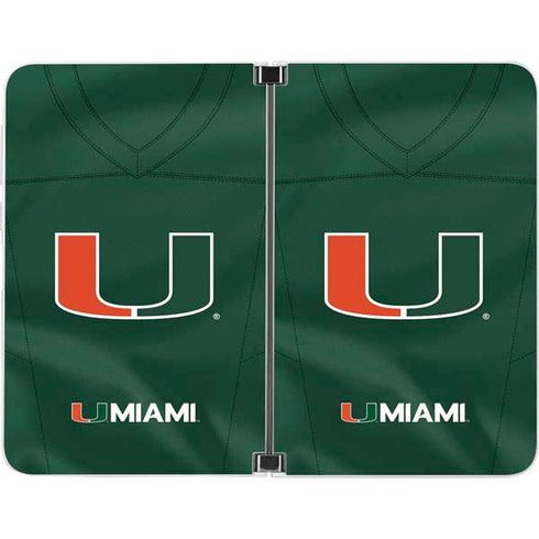 University of Miami Green Jersey Surface Duo Skin