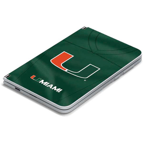 University of Miami Green Jersey Surface Duo Skin