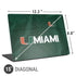 University of Miami Green Jersey Universal Laptop 15in (12.2 x 8.8in) Skin