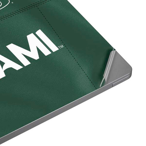 University of Miami Green Jersey Universal Laptop 16in (13 x 9.4in) Skin