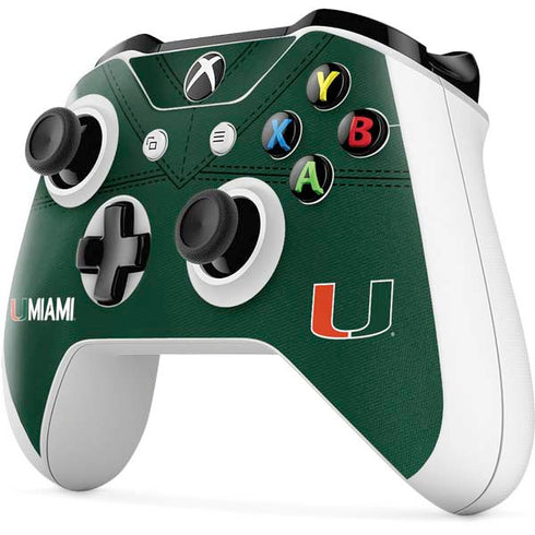 University of Miami Green Jersey Xbox One X Controller Skin