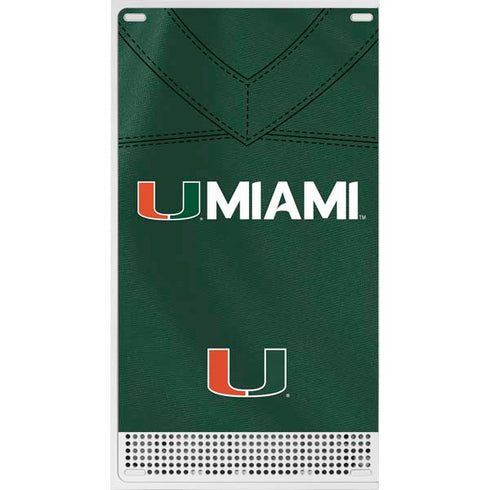 University of Miami Green Jersey Xbox Series S Console Skin