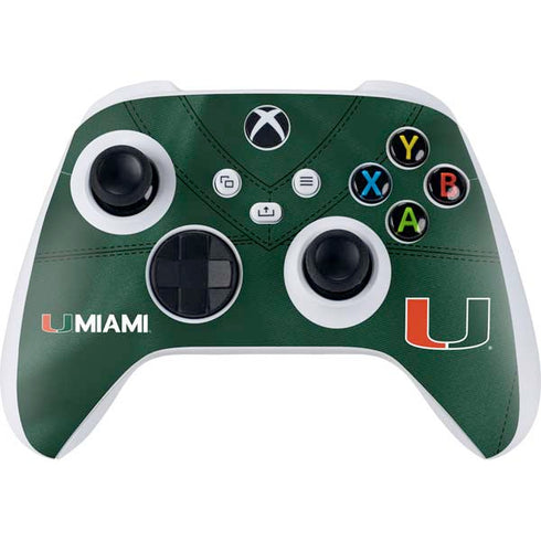University of Miami Green Jersey Xbox Series S Controller Skin
