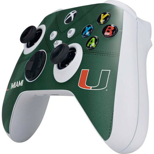 University of Miami Green Jersey Xbox Series S Controller Skin