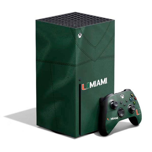 University of Miami Green Jersey Xbox Series X Bundle Skin