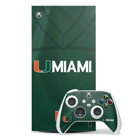 University of Miami Green Jersey Xbox Series X Skins