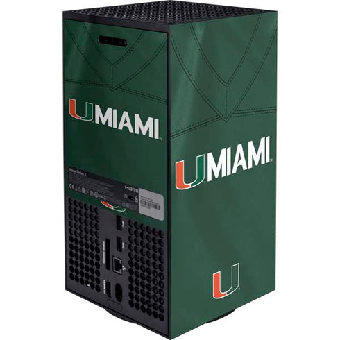 University of Miami Green Jersey XBox Series X Digital Edition Bundle Skin