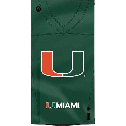 University of Miami Green Jersey XBox Series X Digital Edition Console Skin