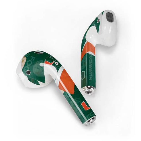 University of Miami U Hurricanes Apple AirPods 2 Skin