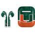 University of Miami U Hurricanes Apple AirPods Skin