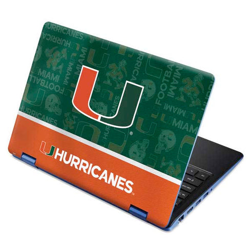 University of Miami U Hurricanes Aspire R11 11.6in Skin