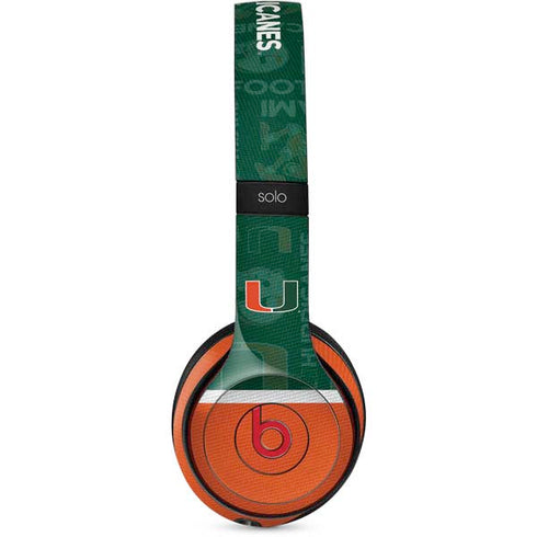 University of Miami U Hurricanes Beats Solo 2 Wireless Skin