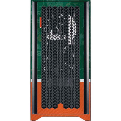 University of Miami U Hurricanes Corsair 4000D Tempered Glass Mid-Tower ATX Case Skin