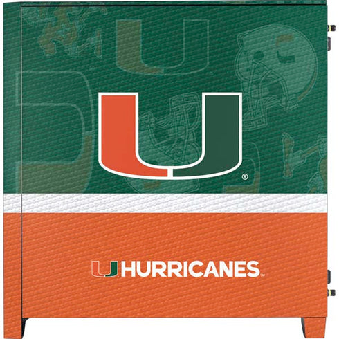 University of Miami U Hurricanes Corsair 4000D Tempered Glass Mid-Tower ATX Case Skin