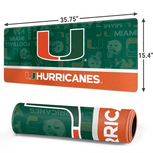 University of Miami U Hurricanes Gaming Mouse Pad