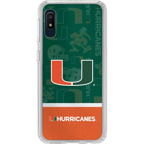 University of Miami U Hurricanes Galaxy A10e Clear Case