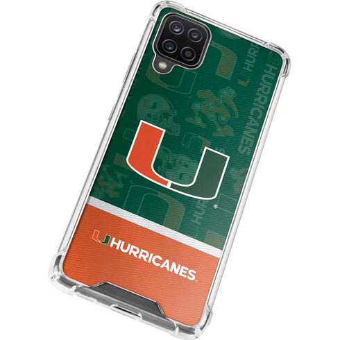 University of Miami U Hurricanes Galaxy A12 Clear Case
