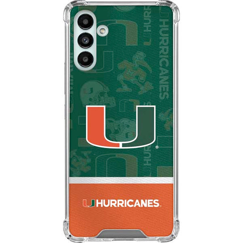 University of Miami U Hurricanes Galaxy A13 5G Clear Case
