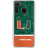 University of Miami U Hurricanes Galaxy A21 Clear Case