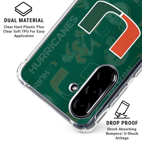 University of Miami U Hurricanes Galaxy A36 5G Clear Case
