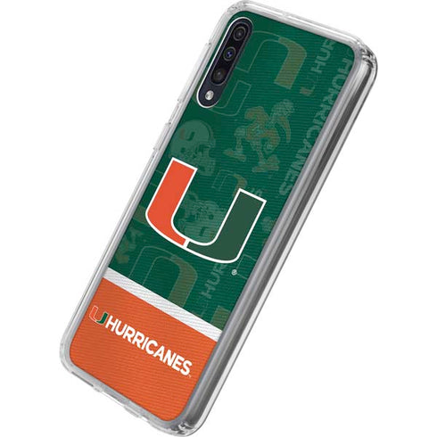 University of Miami U Hurricanes Galaxy A50 Clear Case